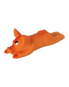 Игрушка пищалка для собак Поросенок из латекса оранжевый 13 5 см Trixie