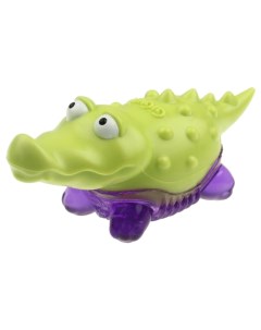 Жевательная игрушка для собак Крокодильчик с пищалкой длина 10 см Gigwi