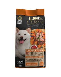 Сухой корм для собак холистик с кроликом и тыквой 1 6кг Leo&lucy