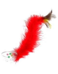 Игрушка шарик для собак с длинным хвостом красная Ripoma