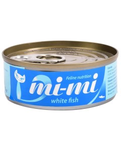 Консервы для кошек и котят Mi Mi тунец с белой рыбой 24шт по 80г Mimi