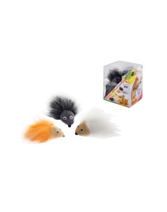 Мягкая игрушка для кошек Меховой дикобразик искусственный мех в ассортименте 9 см Дарэлл