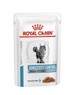 Влажный корм для кошек Sensitivity Control курица и рис 12шт по 85 г Royal canin