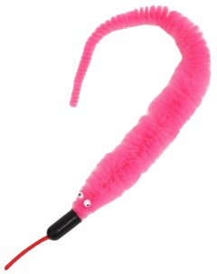Дразнилка удочка Змейка с бубенчиком розовая на розовой ручке Пижон