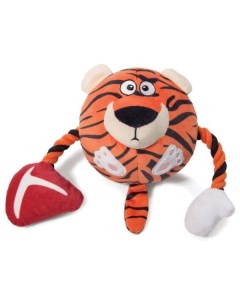 Мягкая игрушка для собак Тигр оранжевый черный 11 см Триол