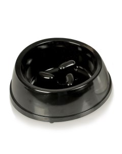 Одинарная миска для собаки кошки меламин черный 1 1 л Duvo+