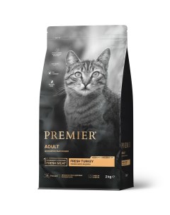 Сухой корм для кошек индейка 2 кг Premier