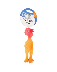 Игрушка для собак латексная Курица оранжевая 15 см Duvo+