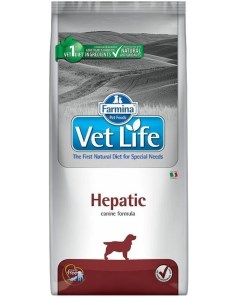 Сухой корм для собак Vet Life Hepatic при печеночной недостаточности рыба 12кг Farmina