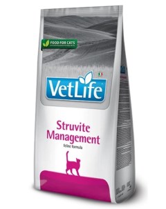 Сухой корм для кошек Vet Life Struvite Management при рецидивах МКБ 2шт по 400г Farmina
