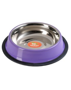 Миска для кошек с нескользящим основанием фиолетовая 470 мл Пижон
