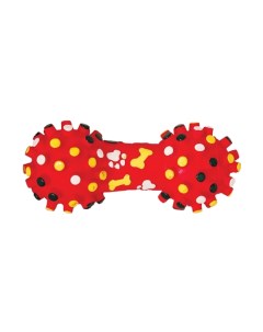 Игрушка пищалка для собак Гантель с шипами из винила цвет в асс 16 5 см Триол