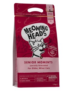 Сухой корм для кошек Meowing Heads Senior Moments лосось и яйцо 1 5кг Barking heads