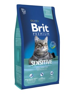 Сухой корм для кошек Premium Sensitive ягненок 8кг Brit*