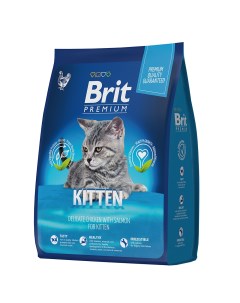 Сухой корм для котят Premium Cat Kitten с курицей и лососем 0 4 кг Brit*