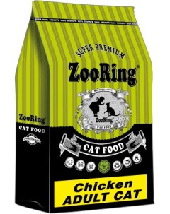 Сухой корм для кошек adult цыпленок 10кг Zooring
