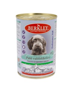 Консервы для собак 4 паштет из кролика с рисом 400г Berkley