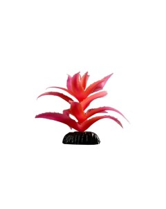 Растение искусственное для аквариума светящееся 10 см красное Пижон аква