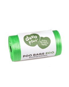 Пакеты биоразлагаемые для уборки за собакой зелёные 34 5х18см 80шт Duvo+