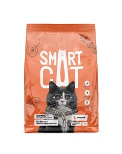 Сухой корм для кошек взрослых индейка 5кг Smart cat