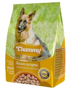 Сухой корм для собак Maxi для крупных пород мясное ассорти 12кг Chammy