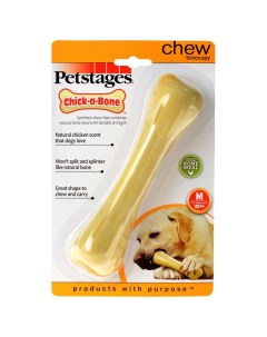 Жевательная игрушка для собак Chick A Bone с ароматом курицы средняя 14 см Petstages
