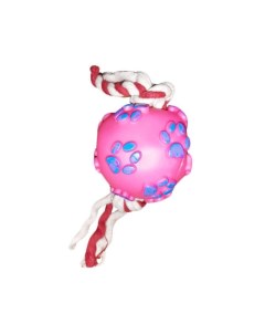 Игрушка для собак Мяч и Веревка розовый Uniglodis