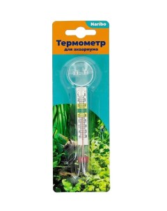 Термометр для аквариума стеклянный на присоске 12 см Naribo