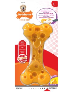 Жевательная игрушка для собак косточка экстра жесткая с ароматом сыра L Nylabone