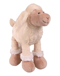 Мягкая игрушка для собак Овечка бежевый коричневый черный 30 см Trixie