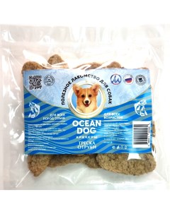 Лакомство для собак Крекеры из атлантической трески с отрубями 100г Oceandog