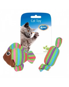 Набор игрушек для кошек Рыбка конфетка с кошачьей мятой Duvo+