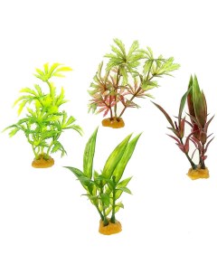 Набор искусственных растений для аквариума PR YS 70513 пластик 4шт Prime