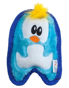 Мягкая игрушка для собак Invinc Mini Пингвин без наполнителя голубой 17 см Petstages