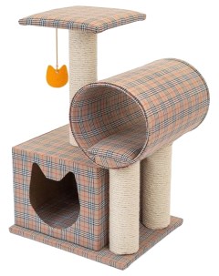 Домик для кошек Мелман коричневый 46x41x70см Petshopru