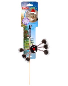 Игрушка махалка для кошек Норковый паук на веревке новогодний подарок Gosi