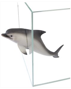 Декорация для аквариума Дельфин пластик 34 5х7 5х12 см Prime