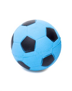 Игрушка для собак из пенорезины Мяч футбольный черно голубой 6см Duvo+