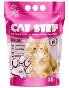 Наполнитель Crystal Pink силикагелевый 3 8л Cat step