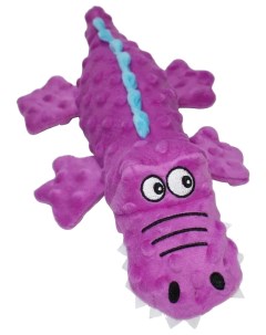 Игрушка для собак 1 Крокодил с пищалкой текстиль 37 х 19 х 8 см фиолетовый N1