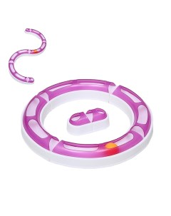 Игрушка для кошек 2 в 1 Круг и волна с 2 вариантами сборки белая фиолетовая Пижон