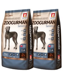 Сухой корм для собак Zoogurman Sensitive Lamb Rice ягненок рис 2 шт по 12 кг Зоогурман