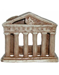 Декорация для аквариума для террариума Парфенон Храм керамика 19х10х16 см Орел керамика