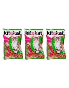 Сухой корм для кошек Телятинка аппетитная 3 шт по 350 гр Kitekat