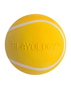 Игрушка для собак Squeaky Chew жевательный мяч с пищалкой курица желтый 6 см Playology
