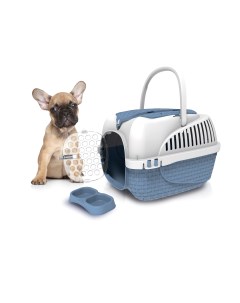 Контейнер для кошек и собак Kennel Tour Maxi до 12 кг 59x38x37см синий Bama pet