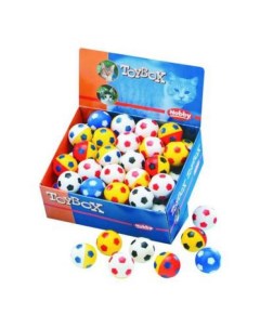 Игрушка для кошек Мяч футбольный в ассортименте диаметр 4 см 48 шт Nobby