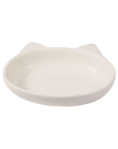 Одинарная миска для кошек керамика белый 0 18 л Триол