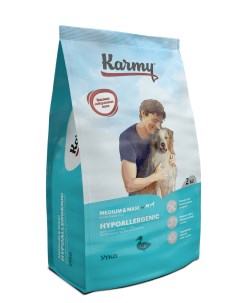 Сухой корм для собак Hypoallergenic Medium Maxi с уткой 2 кг Karmy