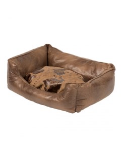 Лежанка для собаки искусственная кожа 54x43x15см коричневый Duvo+